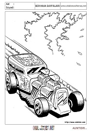 Hot-wheels boyama sayfaları